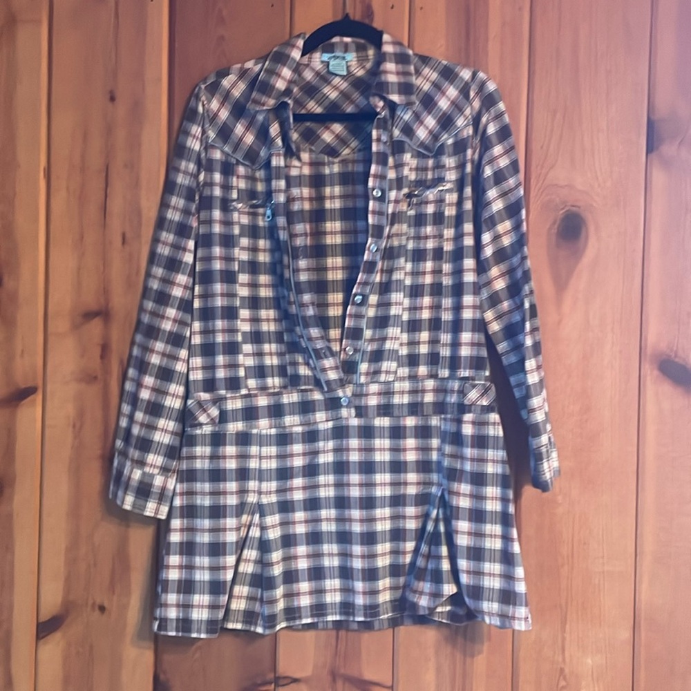 Country Western Long Sleeve Shirt Dress